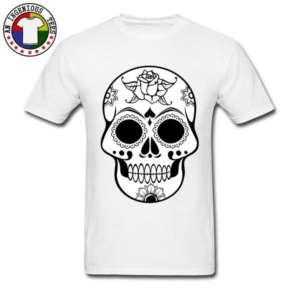 

мексика вождь cranium черепа, напечатанные на футболки 100% хлопок ткань повседневный топы тис крупногабаритные мужчины tshirts день смерти
