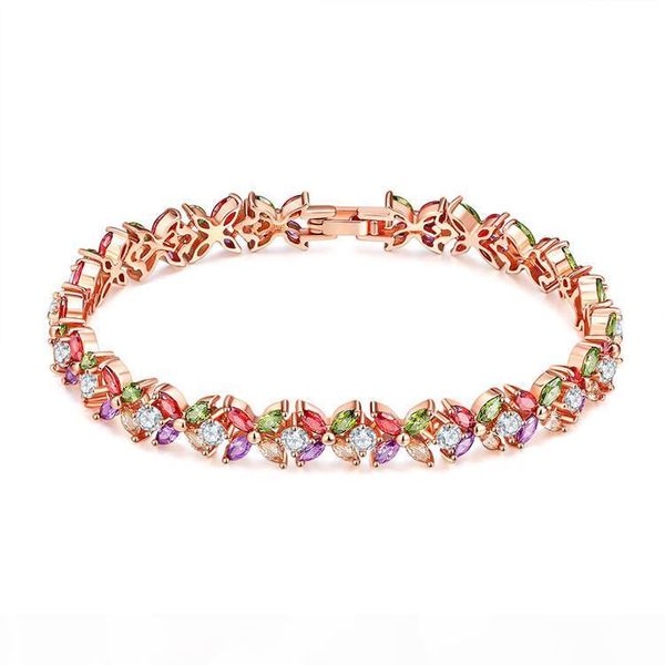 

изысканный новой моды цвет циркона браслет розового золота браслет, Black