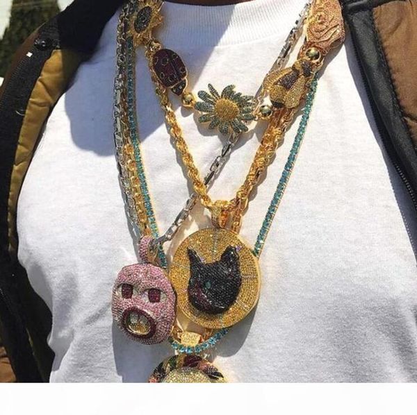 

golf wang tyler the creater weird big front teeth pendant hip hop rapper dj necklace accessory, Silver