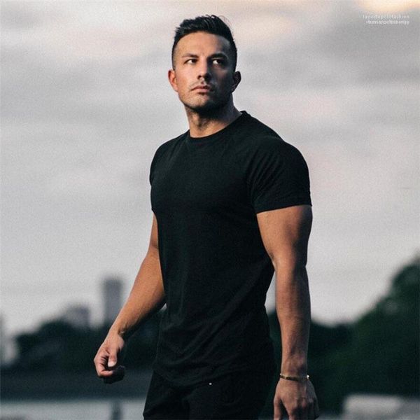 

sports short sleeve casual running fitness summer tshirts mens designer t shirts fashion solid gym, White;black