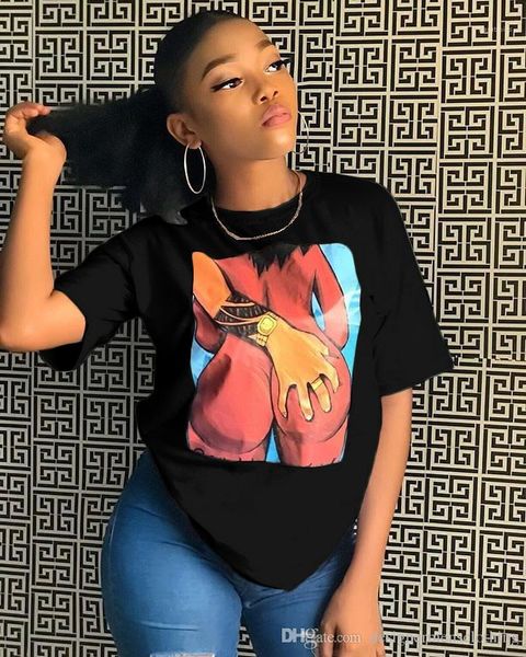 

отпечатано tshirts сыпучие crew neck блузка с коротким рукавом одежда хлопок мода одежда женщины лето дизайнер, White