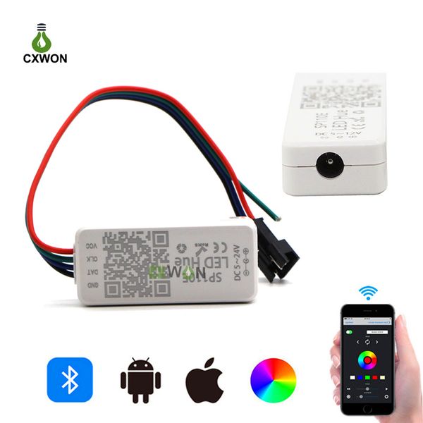 Pixel LED Controlador SP110E Bluetooth Pixel Controller para SM16703 TM1804 UCS1903 WS2812B SK6812 RGB RGBW Pixels Led Faixa IOS Android