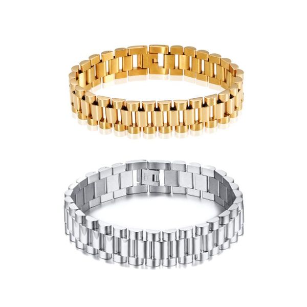 

titanium steel bracelet 220mm wristband men jewelry bracelets bangles gift for him wristband bracelet men, Golden;silver