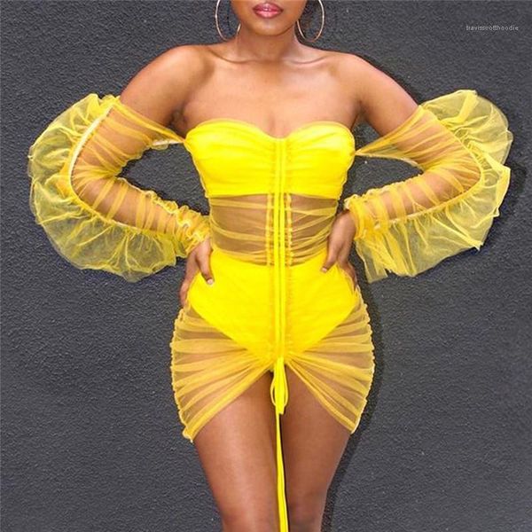 

dress new women designer dress women party dresses fashion yellow color slash neck see through mesh, Black;pink