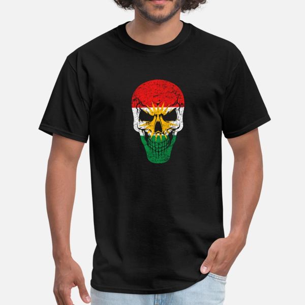 

skull kurdistan nation kurdish flag gift t shirt men design cotton crew neck gents fit fashion spring autumn cool shirt