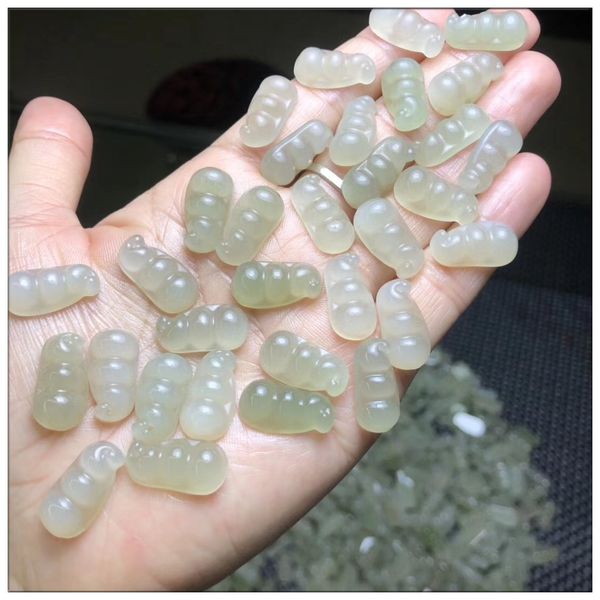 

хотан нефрит четыре сезона фасоль цинхай материал хотан нефрита кулон diy без разные diy аксессуары треснуть kubhy, Silver