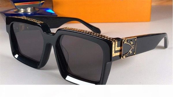 

роскошных солнцезащитные очки mens дизайнер солнцезащитных очки качества миллионер марочная квадратной рамки блестящего золотое лето стиль u, White;black