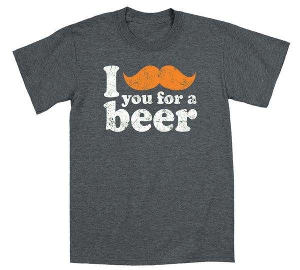 

2019 men's fashion short sleeved camisetas funny i mustache you for a beer st. patty's day drinking party mens t-shirt tee