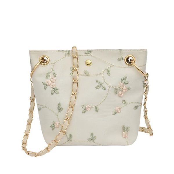 

Mara's Dream 2020 New Solid Color Small Bag Female Fashion Fresh Lace Fairy Bucket Bag Korean Version of The Wild Crossbody