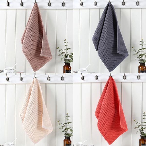 

towel 4 colors high absorbent soft face thick cotton honeycomb mesh solid bath japanese style product for quick dry