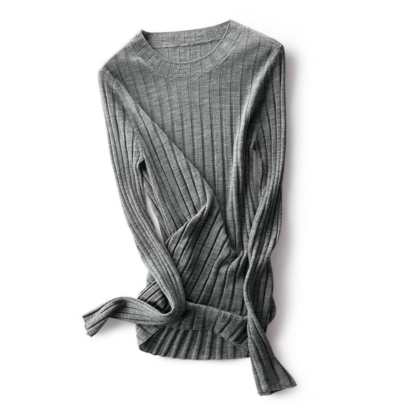 

women wool knitted crew neck ribbed wool sweater pullovers s,,l, White;black