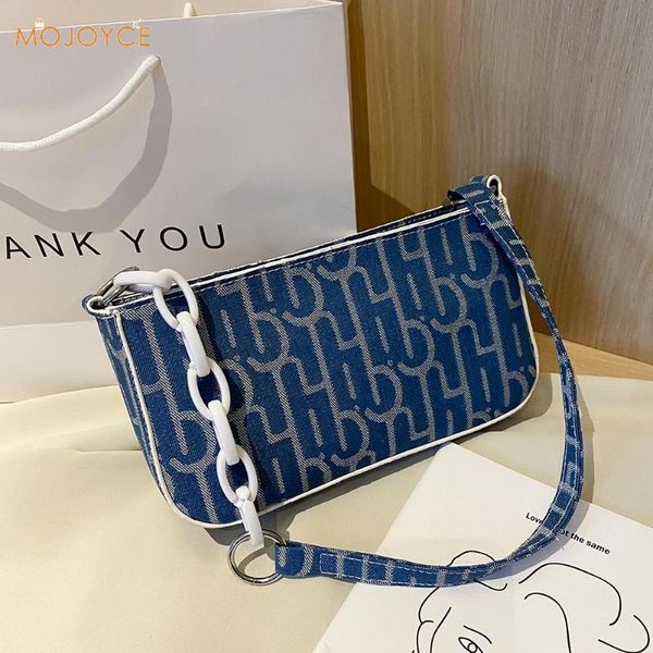 

fashion printed women canvas handbags acrylic chain tote purse female girl travel daily shoulder underarm handle bagsÂ