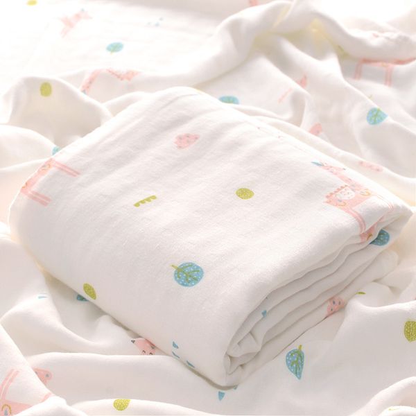 

baby blanket for newborn soft bamboo fiber cotton muslin swaddle wrap for infant baby bedding children bath towel 4 layers gauze 200925
