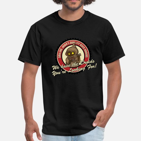 

smiling jawa used droids t shirt men designer 100% cotton s-xxxl letters famous fashion spring autumn novelty shirt