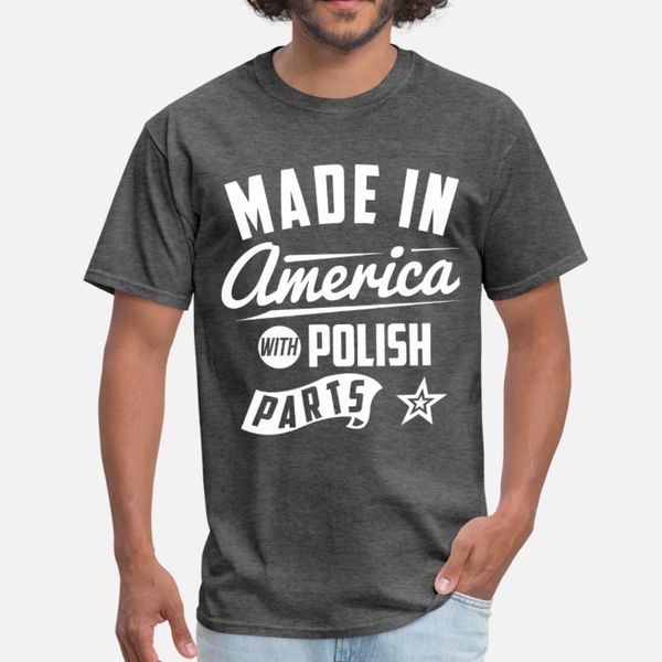 

american polish t shirt men design cotton round collar clothing fit building summer original shirt