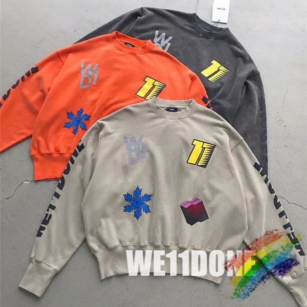 

oversize foam printing sweatshirts men women 1 crewneck hoodie, Black