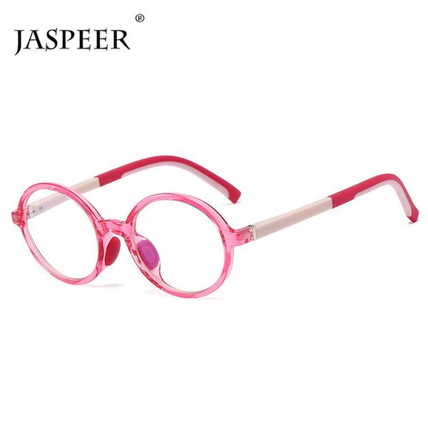 

jaspeer oval tr90 kids computer glass children blue light blocking glasses boys girls soft silicone frame goggle eyewear, White;black