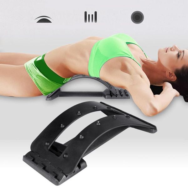 

backbone stretcher stretch equipment back massager stretcher fitness lumbar support relaxation mate spinal pain relieve chiropra