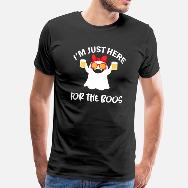 

i'm just here for the boos funny halloween ghost t shirt men crazy 100% cotton s-3xl natural crazy fashion spring pictures shirt