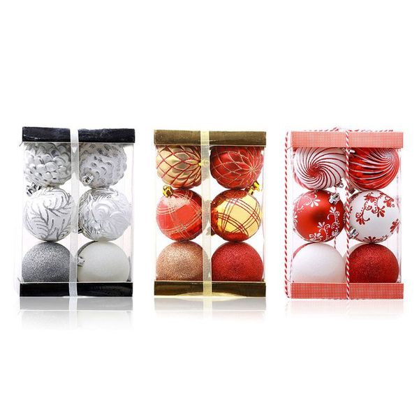 

luxury christmas tree decoration set, various christmas balls 12pcs