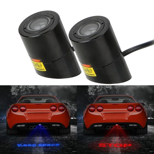 

leepee car rear license plate lights warning laser tail logo projector auto brake parking lamp car led projection light
