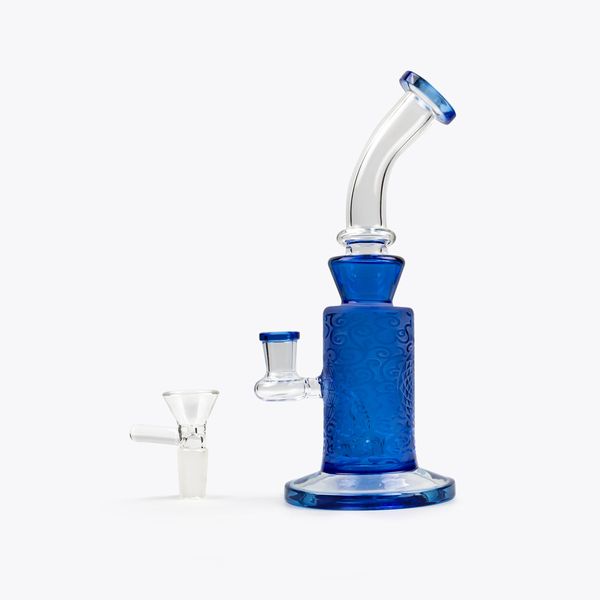 Narguilés de vidro Dab Rig reciclador Perc Tubo de água Cachimbos de água de tubo reto Cachimbos de bolhas Bongs para fumar