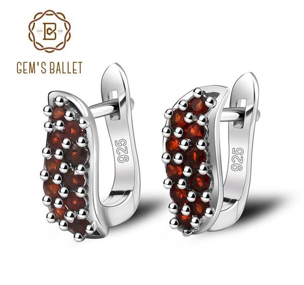 

gem s ballet natural garnet 925 sterling silver earrings for women party dating romantic pomegranate granules earring jackets01, Golden;silver