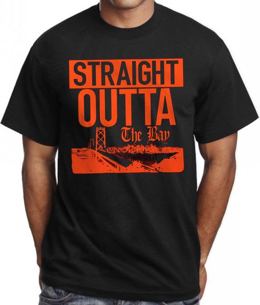 

2019 new fashion man t-shirt men's outta the bay area t shirt bay bridge skyline sf san francisco city tee casual t-shirt
