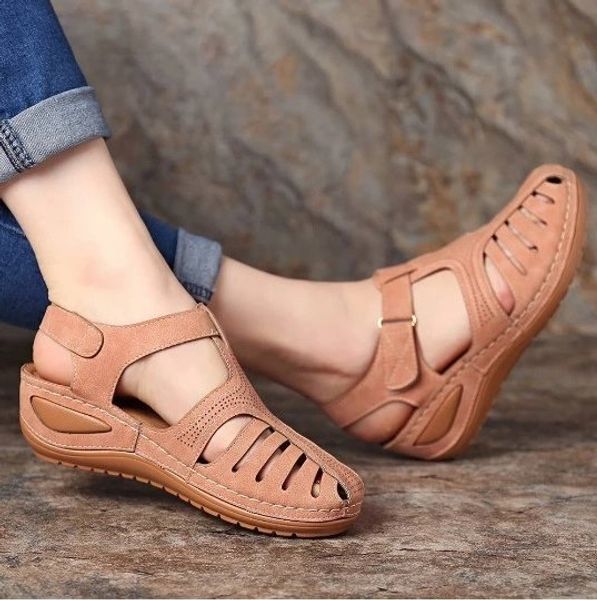 

fashion women sandals summer shoes woman soft bottom wedges shoes for women platform sandals heels round head sandalias, Black