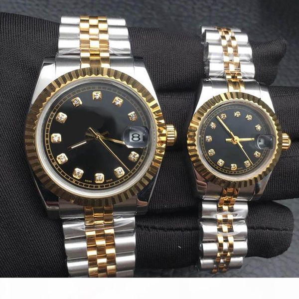 

designer watches lovers luxury watch datjst automatic movement women mens wristwatches gifts coupls stainless steel chain orologio di luss, Slivery;brown