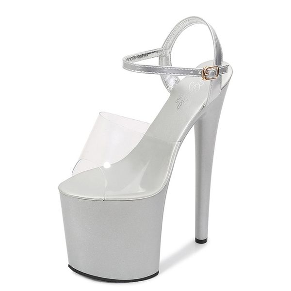 

sandals women high heel 17cm 20cm walk wedding party large 34-43 fashion catwalk shoes for ladies, Black