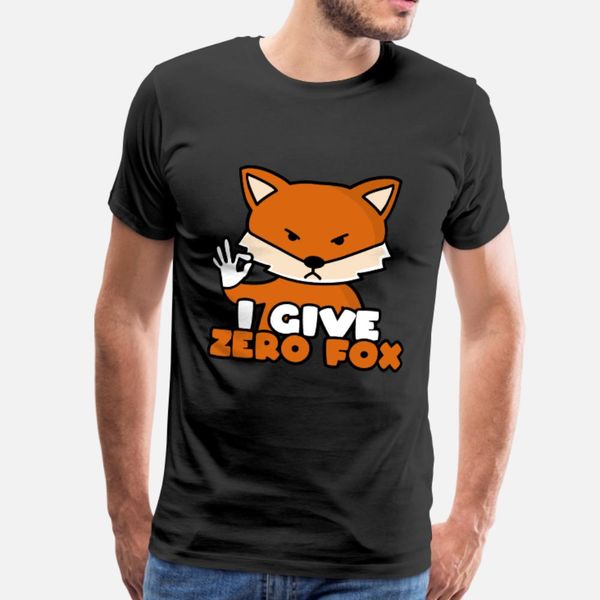 

i give zero fox t shirt men personalized cotton o-neck clothes graphic breathable spring outfit shirt