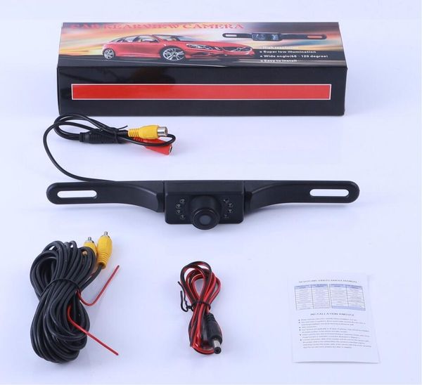 

cgjxs2020 --new waterproof long license plate frame color cmos car rear view camera for reverse parking camera with 7 led ir night vison