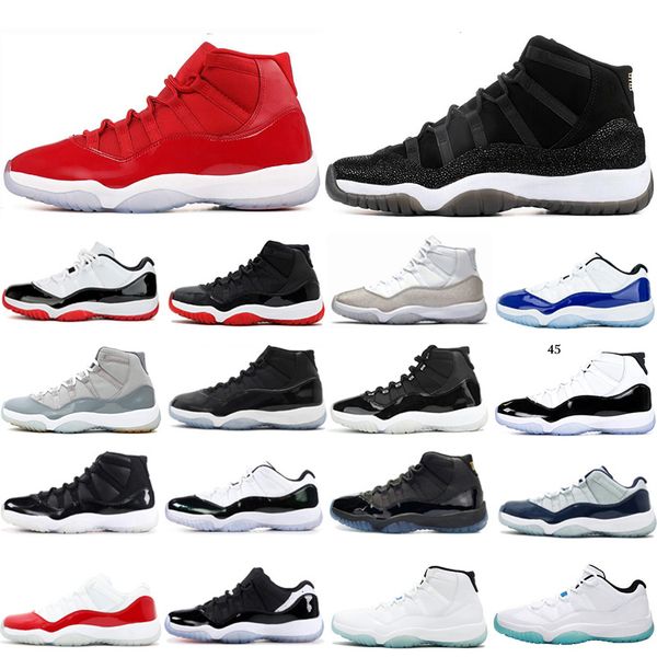 

concord 45 new bred 11 11s basketball shoes for mens womens space jam cap and gown legend blue mens trainers sneakers 5.5-13