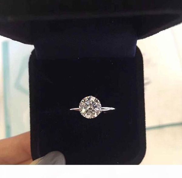 

have stamp claw 1-3 karat cz diamond 925 sterling silver rings anelli for women marry wedding engagement rings sets lovers gift jewelry, Golden;silver