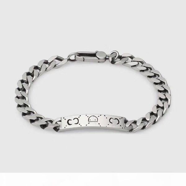 

with logo and box fashion brand skull designer bracelets for mens and wowen party wedding luxury jewelry with logo lover gift, Black