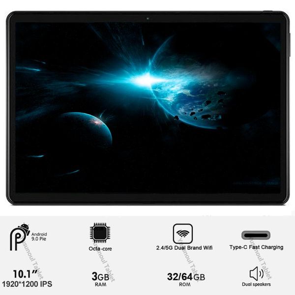 

10 inch 4g lte android 9.0 tablet pc 1920*1200 hd resolution dual sim dual cameras octa core 3gb ram 64gb rom ips 5g wifi +gifts
