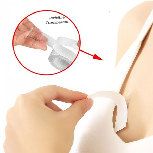 

finetoo 5 meters double sided tape adhesive safe body tape diy clothing lingerie tape bra non slip 1 roll width 1.6 dropshipping, Black;white