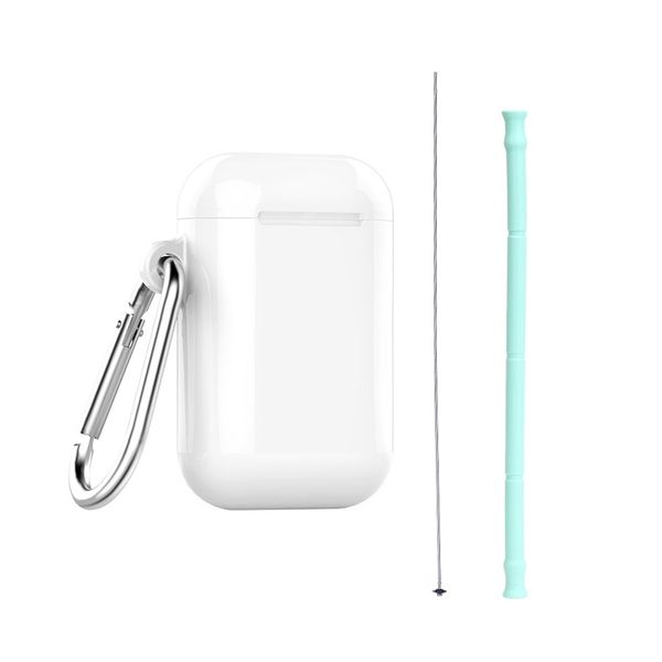 

travel cleaning brush non toxic silicone collapsible drinking straw eco friendly