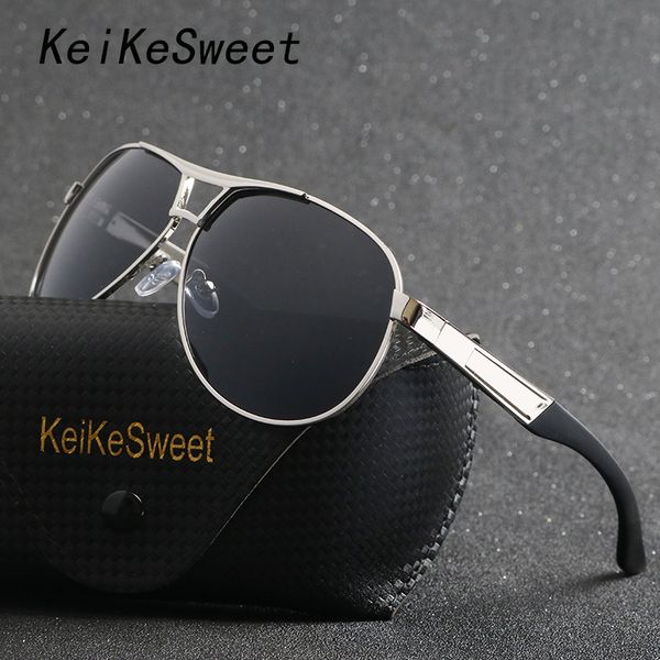 

keikesweet polarized brand designer driving oversized uv400 sunglasses men retro rays outdoor mirror sun glasses eyewear, White;black