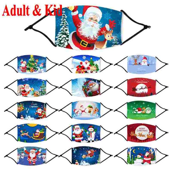 

fashion christmas masks deer printed xmas face masks anti dust snowflake christmas mouth cover washable reusable with masks filters dh