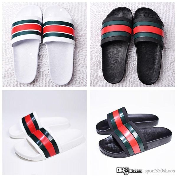

new designer slipper gear bottoms mens striped sandals causal non-slip summer huaraches slippers flip flops slipper size 39-45, Black