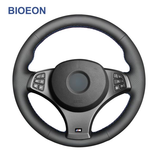 

black pu artificial leather steering wheel cover for x3 (m sport) e83 2005-2010