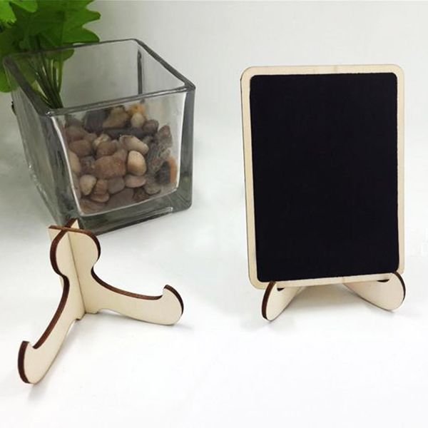 

10pcs/pack diy mini blackboard square wooden blackboard wedding decoration price display stand