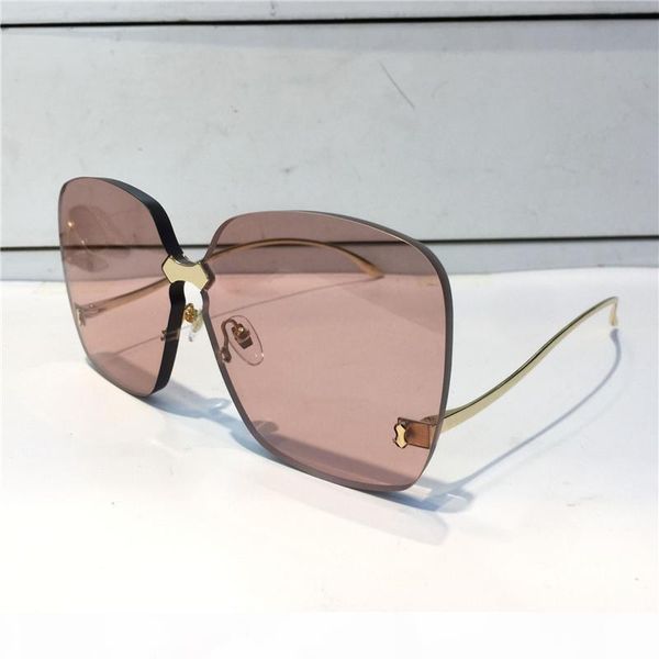 

0352 sunglasses for women designer fashion sunglasses wrap sunglass frameless coating mirror lens carbon fiber legs summer style 0352s, White;black