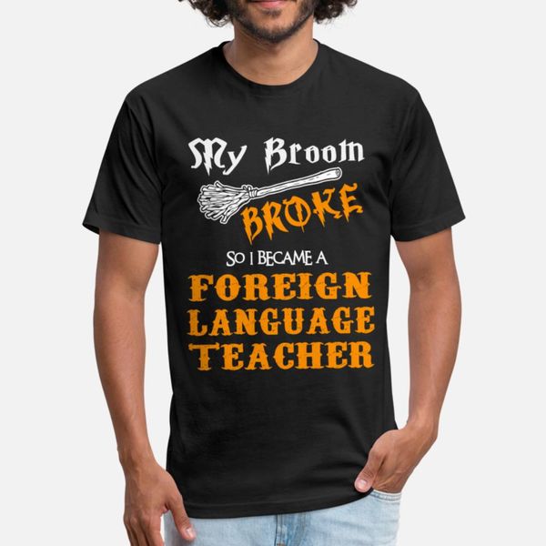 

foreign language teacher t shirt men design cotton crew neck original sunlight funny casual spring autumn original shirt