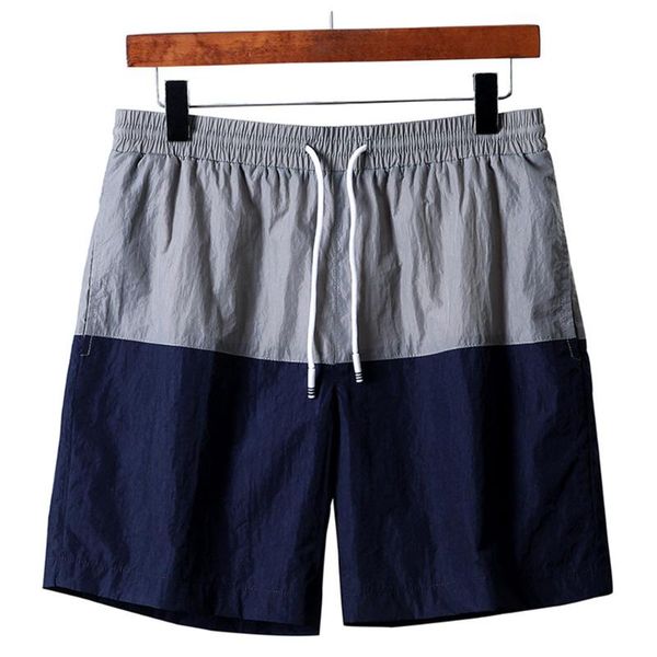 

loose color matching shorts men's summer thin breathable quick drying pants trend beach pants sports casual short, White;black