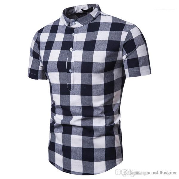 

tshirts summer mens quick dry clothes mens designer plaid printed polos casual classic short sleeved, White;black