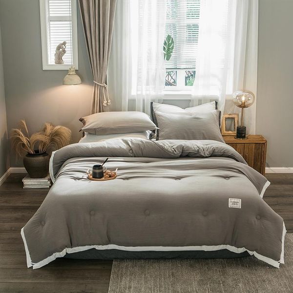 

all season plush microfiber ultra soft quilted duvet insert grey comforter bedding set duvet cover filler 150x200cm/200x230cm