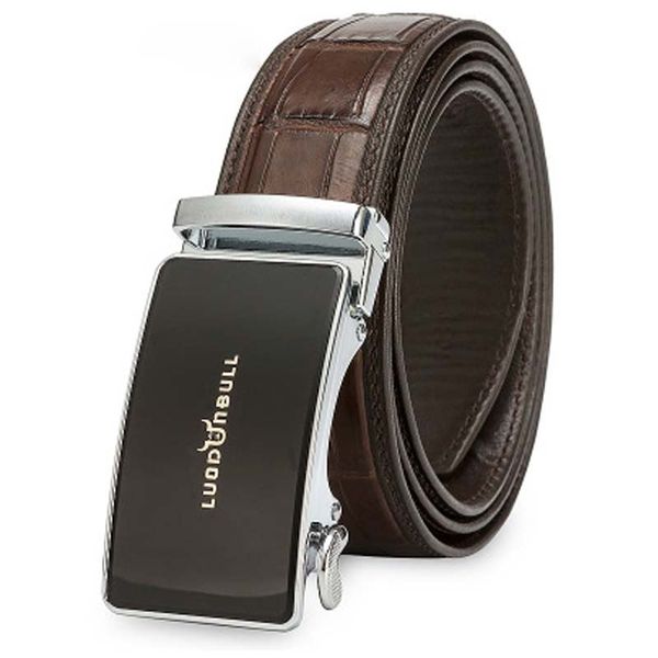 

xiangdongdong automatic buckle men belt guangzhou crocodile leather men belt factory leather, Black;brown